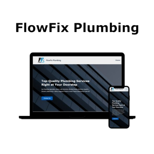 FlowFix Plumbing Screen Mockup
